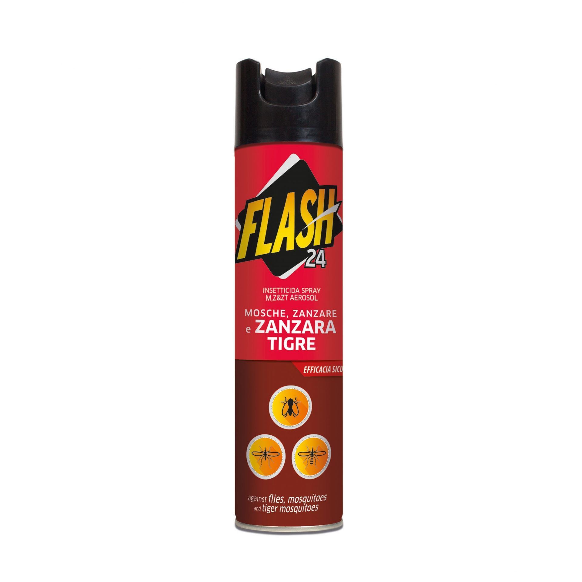 Flash 24 Insetticida Spray 400ml – Mosche, Zanzare e Zanzara Tigre