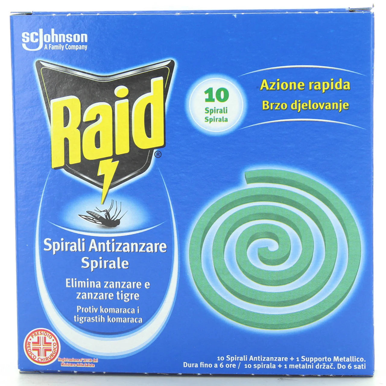 Raid Insecticide Anti-Moustiques Spirales 10 Pièces