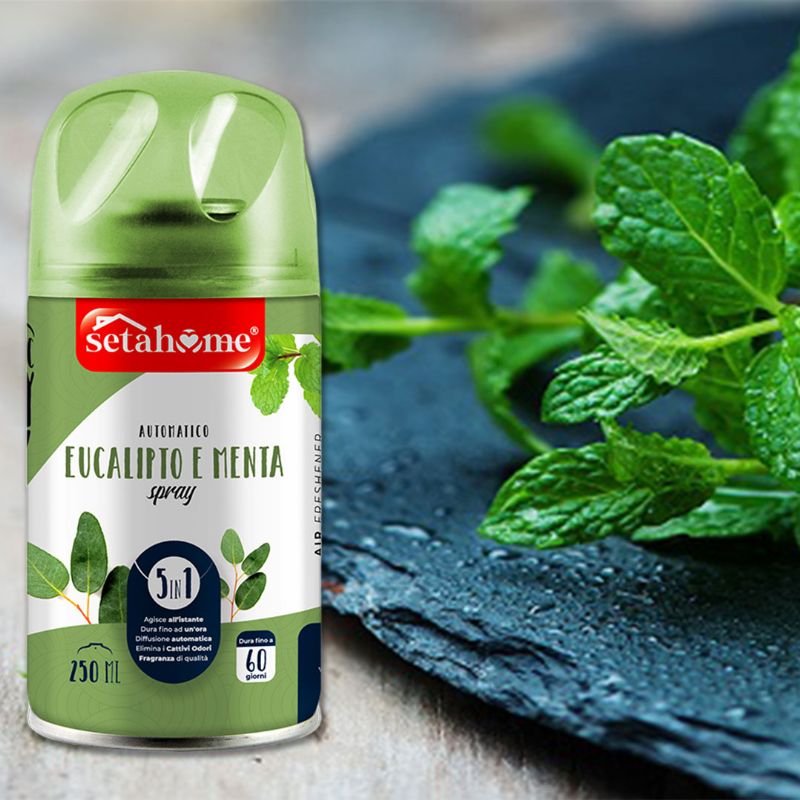 Setahome Deodorante Ambiente Spray Automatico Eucalipto e Menta - 250ml