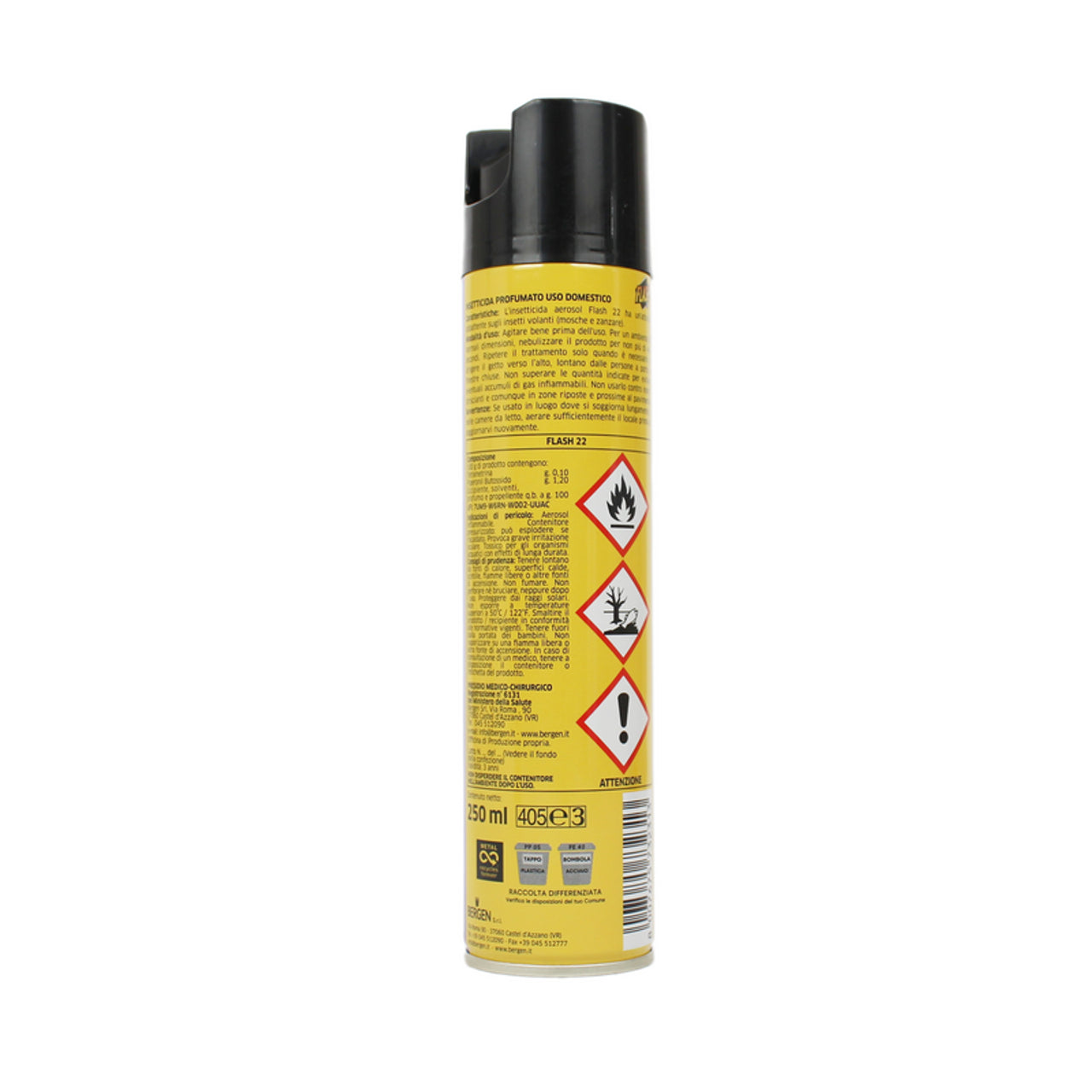 Flash 22 Insetticida Mosche e Zanzare Spray 250 ml Aerosol