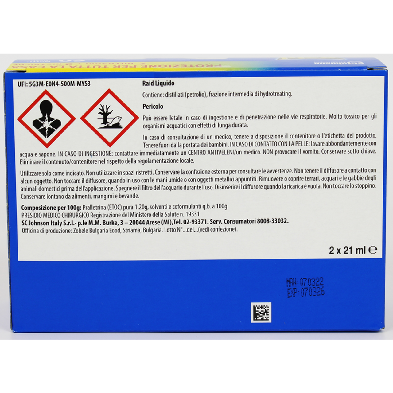 Raid Insecticide 2 Diffuseurs + 2 Recharges Liquides 60 Nuits Bipacco