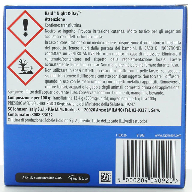 Raid Night&Day Electric 3 Nachfüllpackungen für Tigermücken und gewöhnliche Mücken