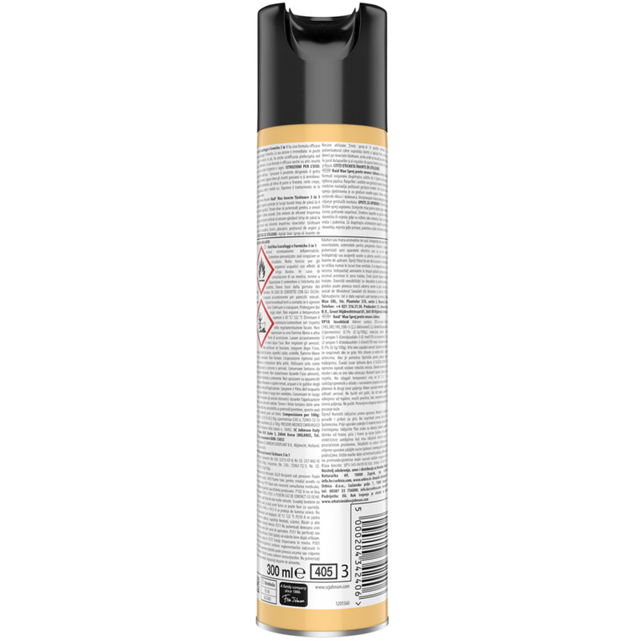 Raid Max Insetticida Spray Scarafaggi e Formiche 3In1 Azione Ultra Rapida 300 ml