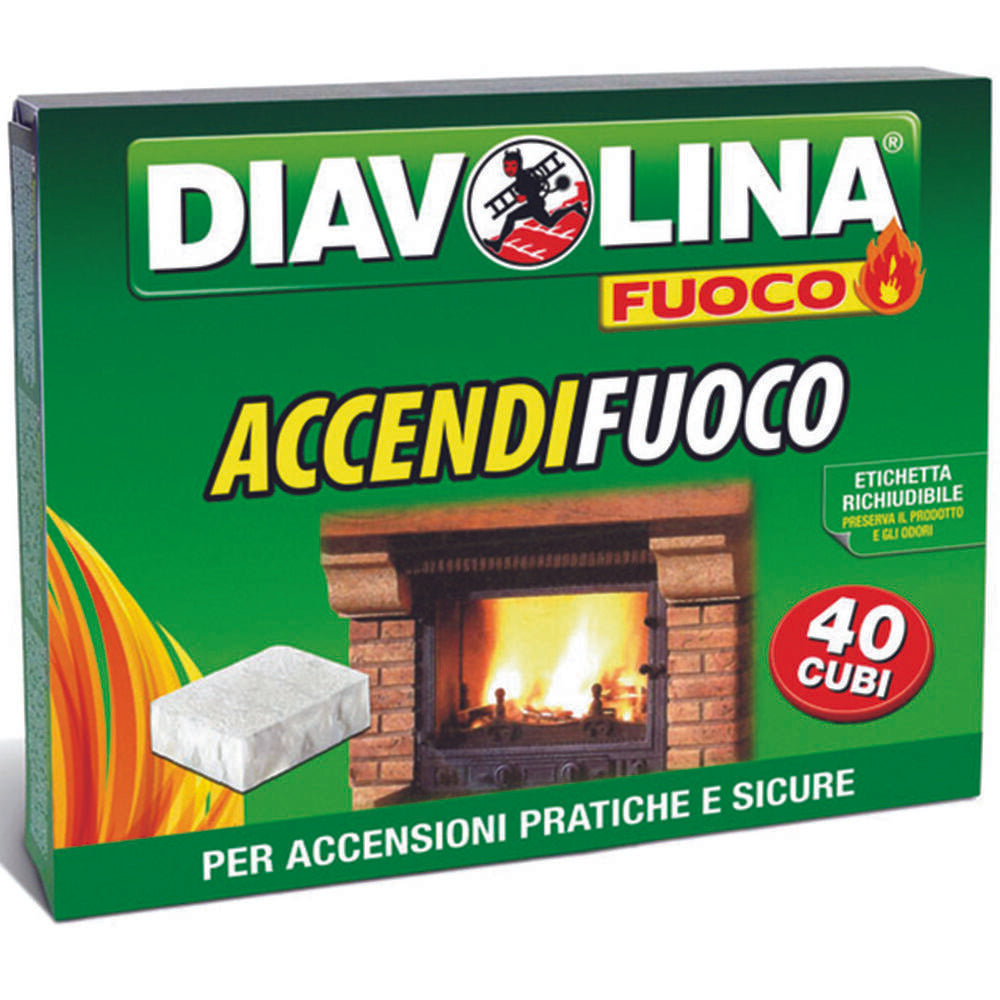Devolution on the ignition 40 cubes - for fireplaces, stoves and barbecues