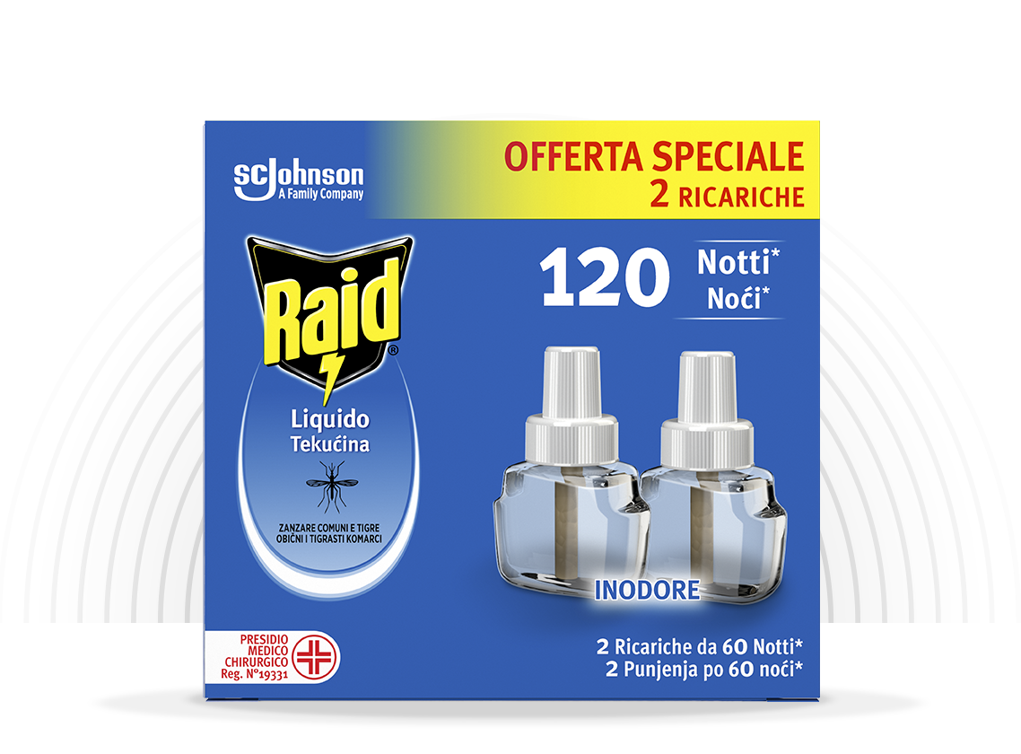 Raid Recharge Liquide Inodore 2 Pièces 120 Nuits