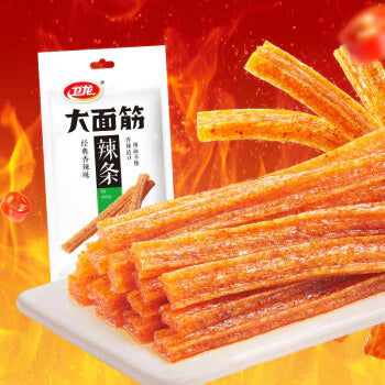 Weilong Big Latiao Strisce Piccanti di Frumento – Snack Cinese Piccante 106 g