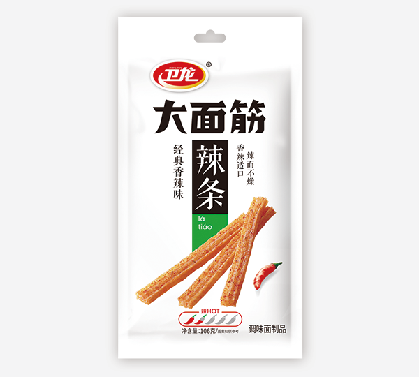 Weilong Big Latiao Strisce Piccanti di Frumento – Snack Cinese Piccante 106 g