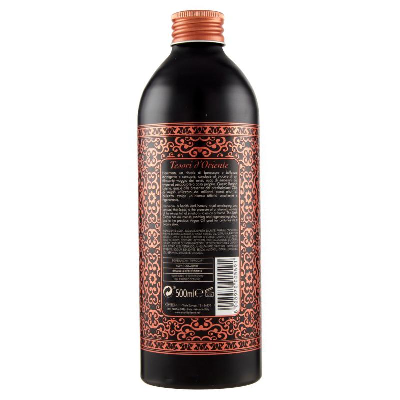 Tesori d'Oriente Aromatische Badecreme Hammam, Arganöl und Orangenblüten, 500 ml