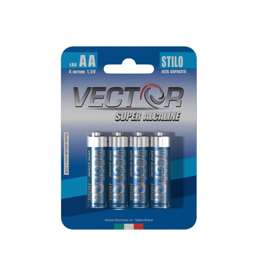 Vector AA Super Alkaline batter - High capacity, 1.5V - Pack of 4