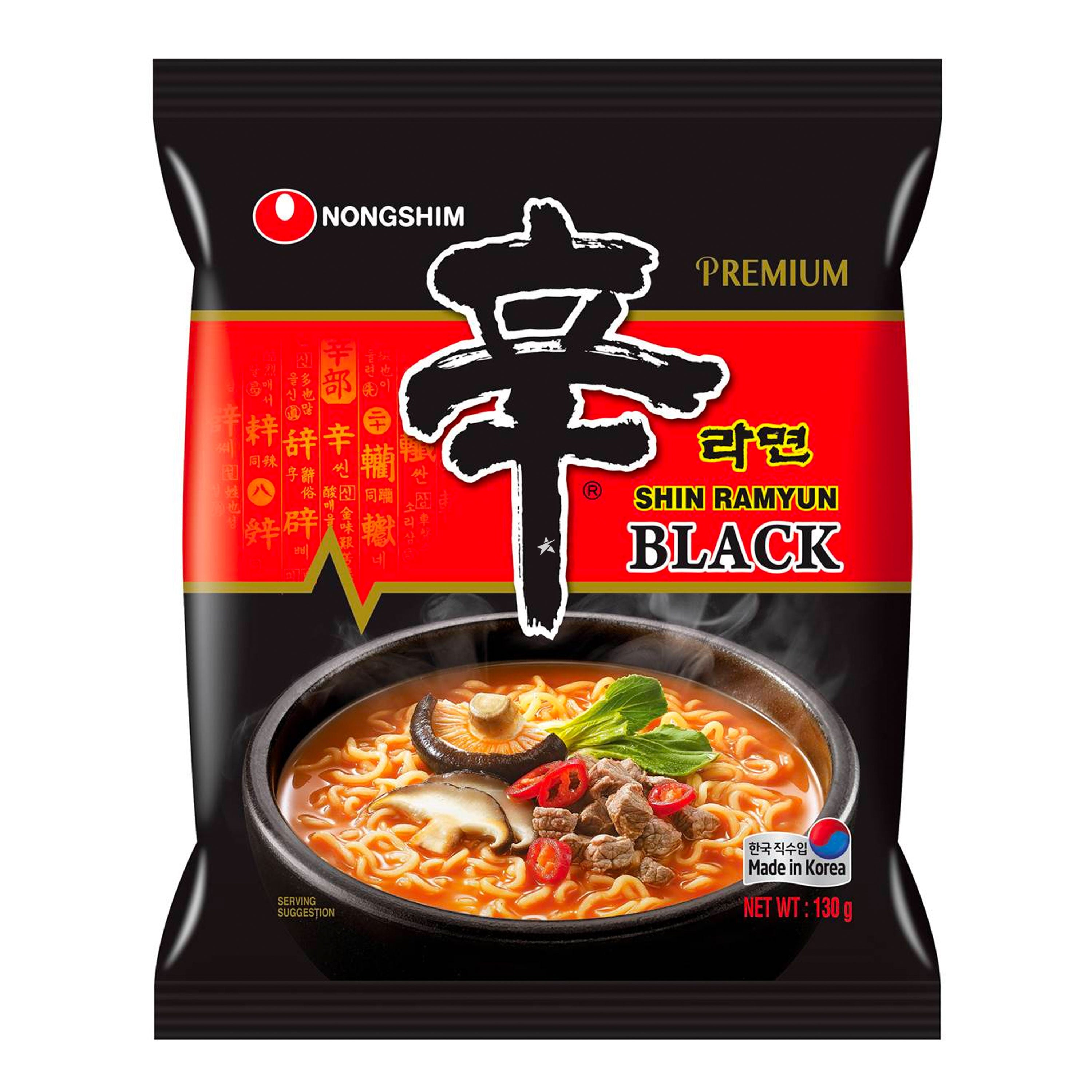 Nongshim Shin Ramyun Black Premium – Ramen Istantaneo Coreano Piccante 130 g