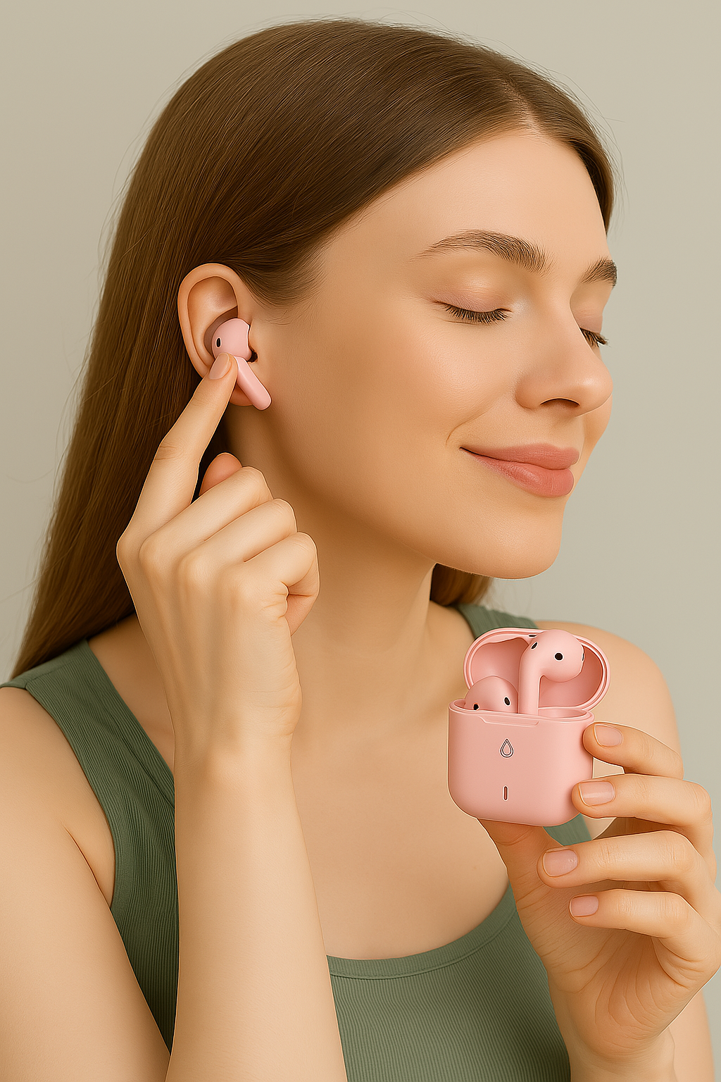 Auricolari Bluetooth TWS NC3216 Rosa con Custodia Ricaricabile – Smart Touch & Microfono