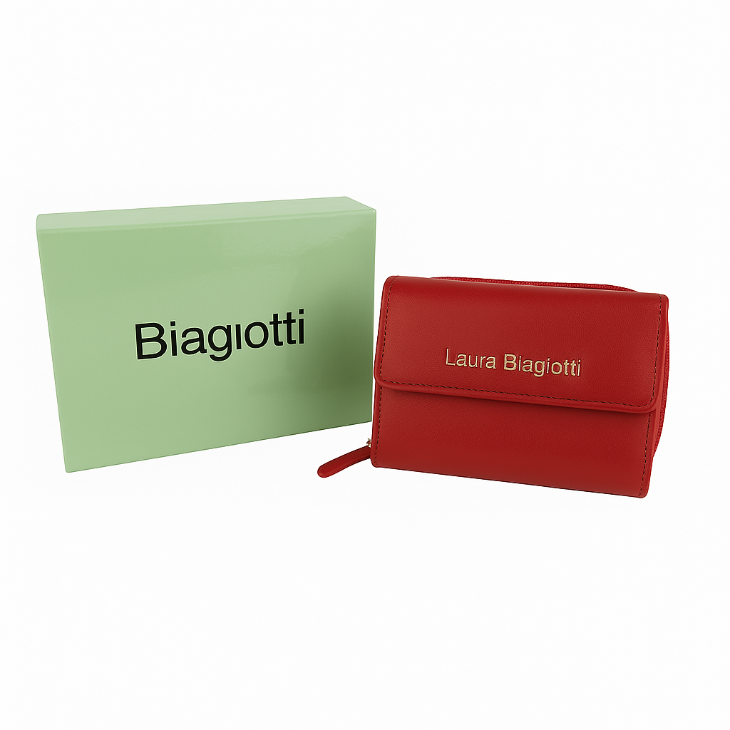 LAURA BIAGIOTTI Portafoglio Donna in Vera Pelle 760-32 | RFID | 13,5x10x4 cm