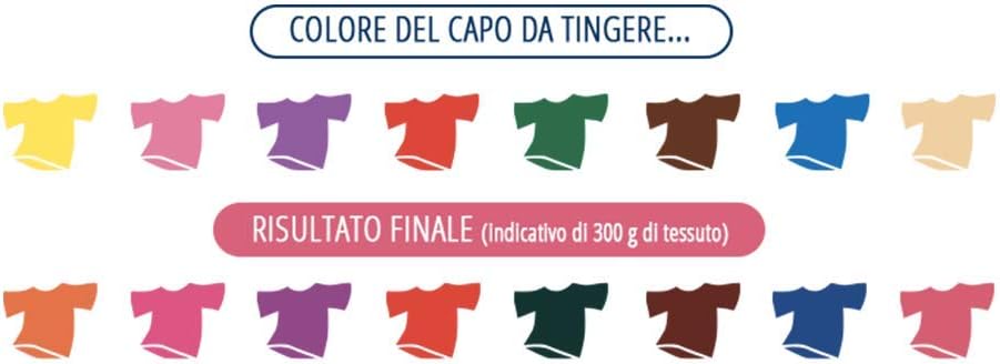 Coloreria Italiana Colorante Tessuti e Vestiti in Lavatrice Rosa Romantico 350g
