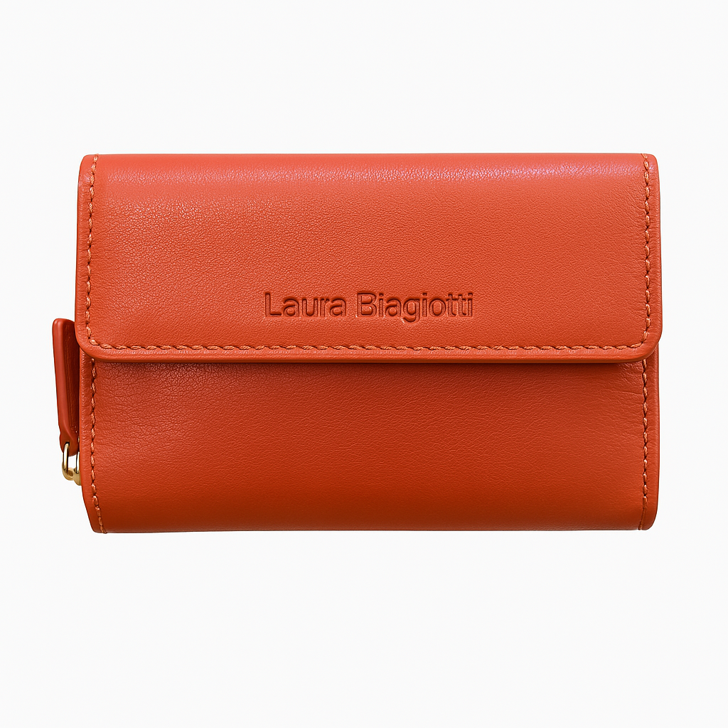 LAURA BIAGIOTTI Portafoglio Donna in Vera Pelle 760-32 | RFID | 13,5x10x4 cm