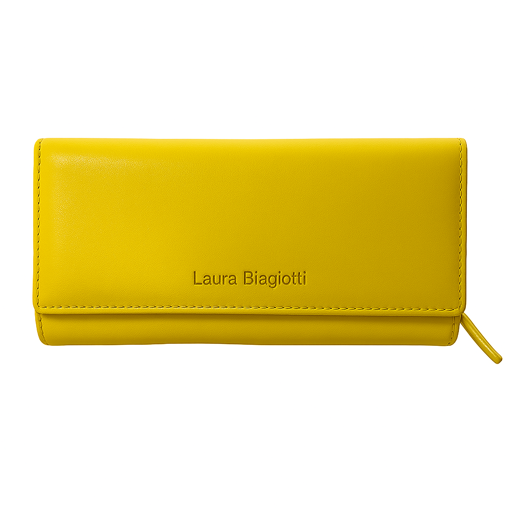 Laura Biagiotti Portafoglio Donna in Vera Pelle - 17x10,5x4 cm