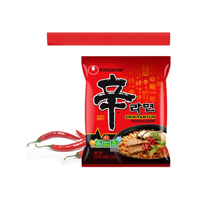 Nongshim Shin Ramyun Noodles Piccanti - Zuppa Istantanea 120g
