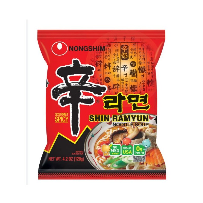 Nongshim Shin Ramyun Noodles Piccanti - Zuppa Istantanea 120g