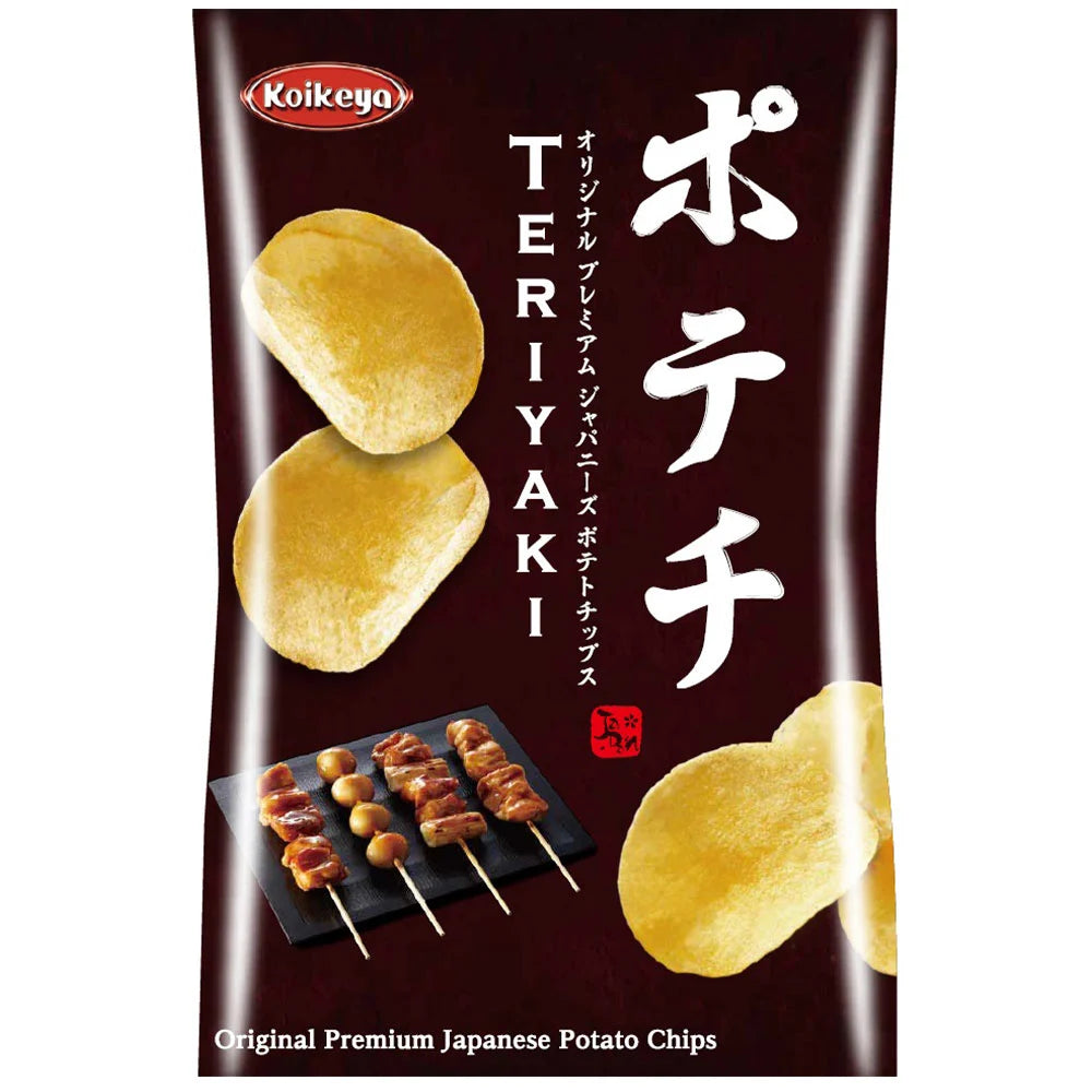 Koikeya Chips mit Teriyaki-Geschmack - Premium japanische Chips 100g