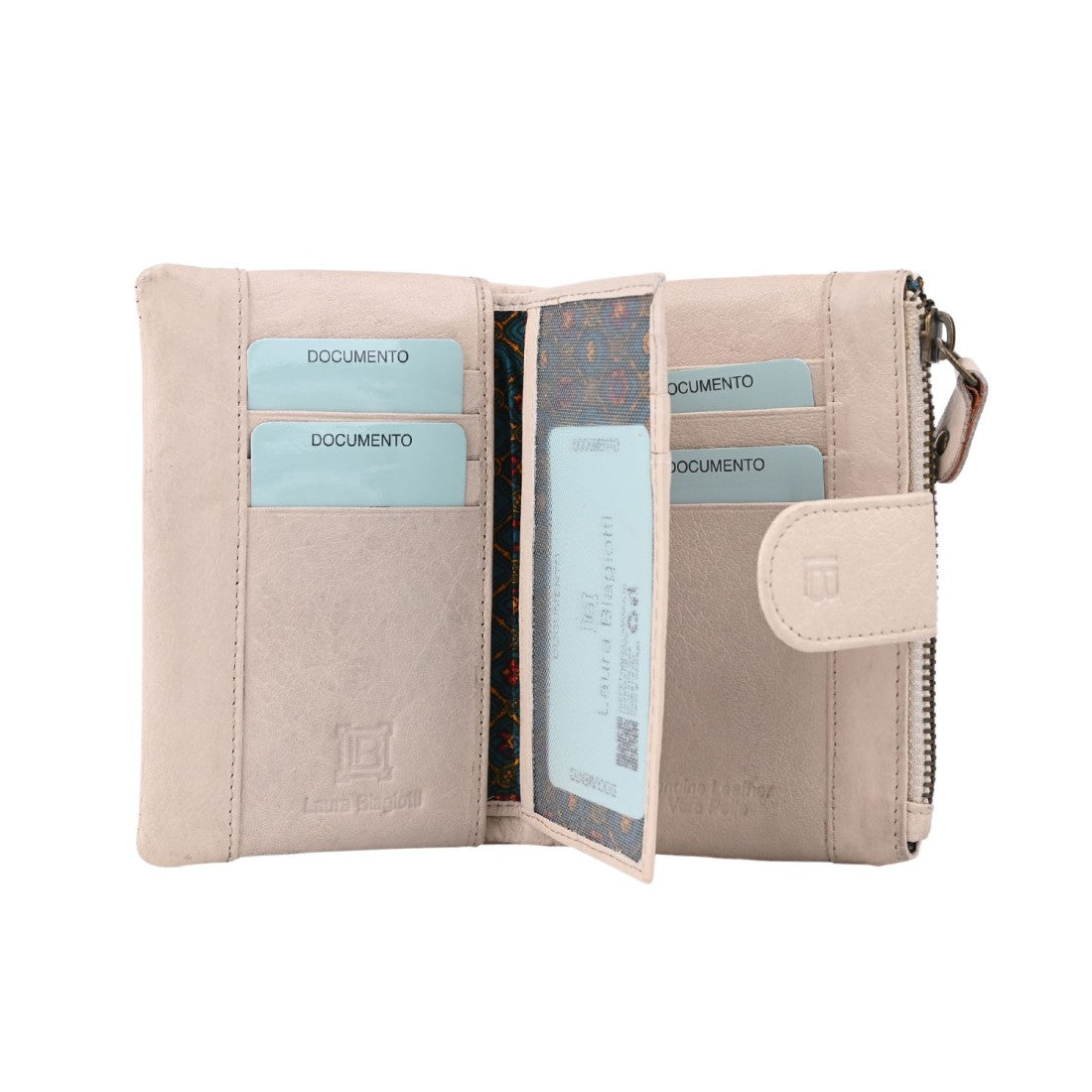 Portafoglio Donna in Pelle Traforata – 14x10x3 cm