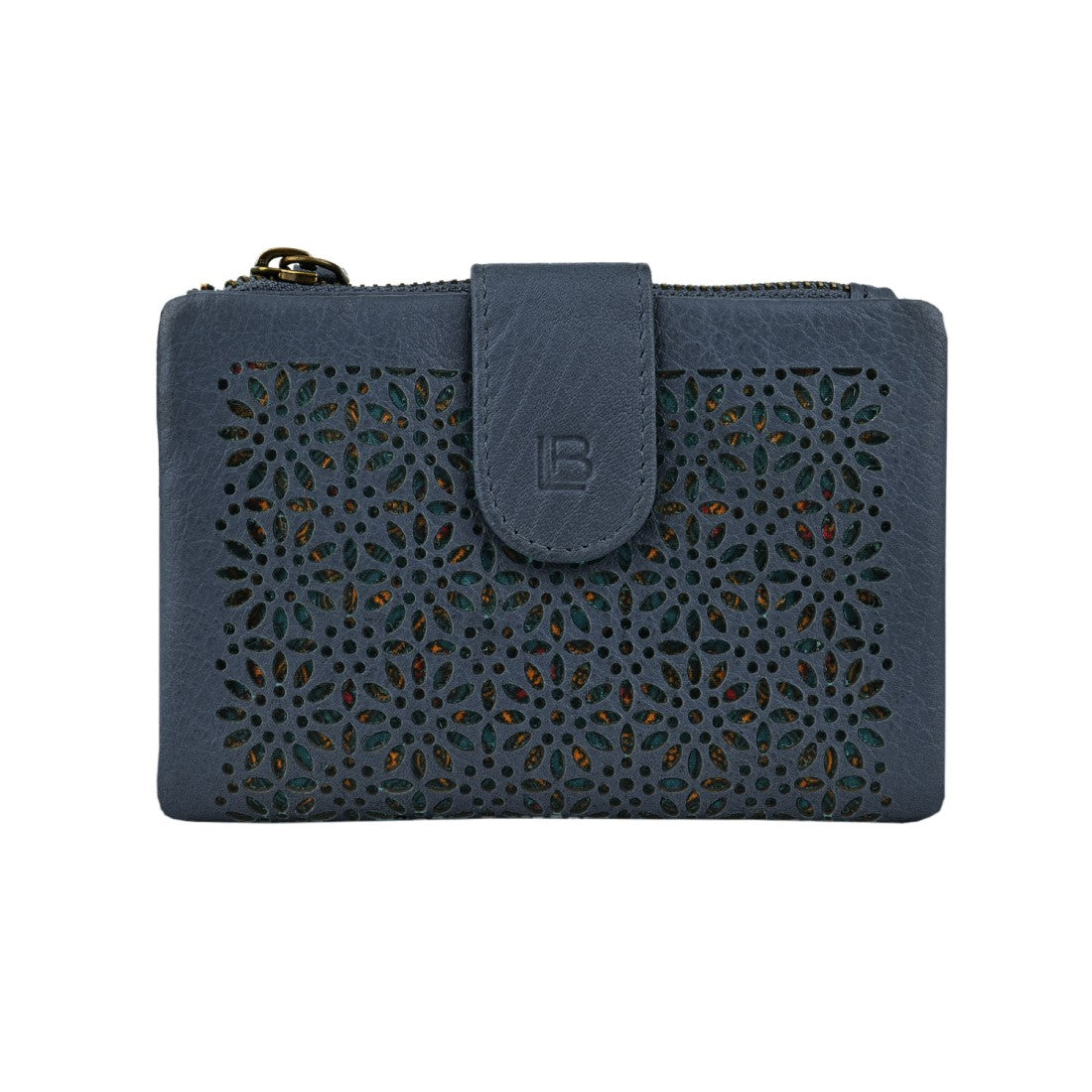 Portafoglio Donna in Pelle Traforata – 14x10x3 cm