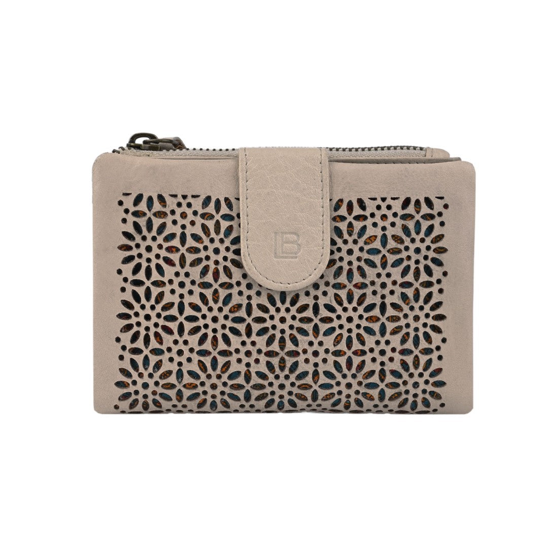 Portafoglio Donna in Pelle Traforata – 14x10x3 cm