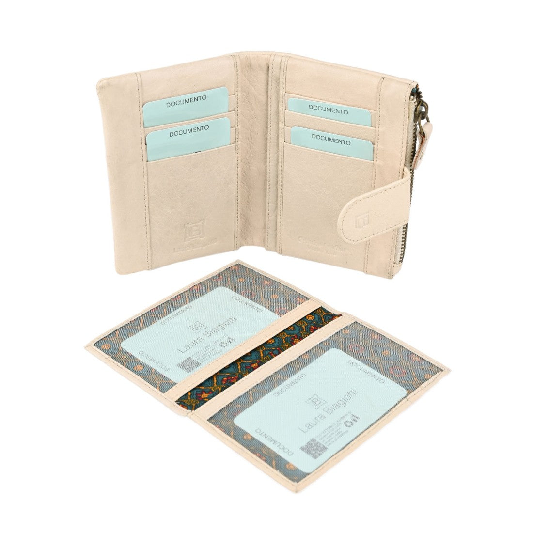 Portafoglio Donna in Pelle Traforata – 14x10x3 cm