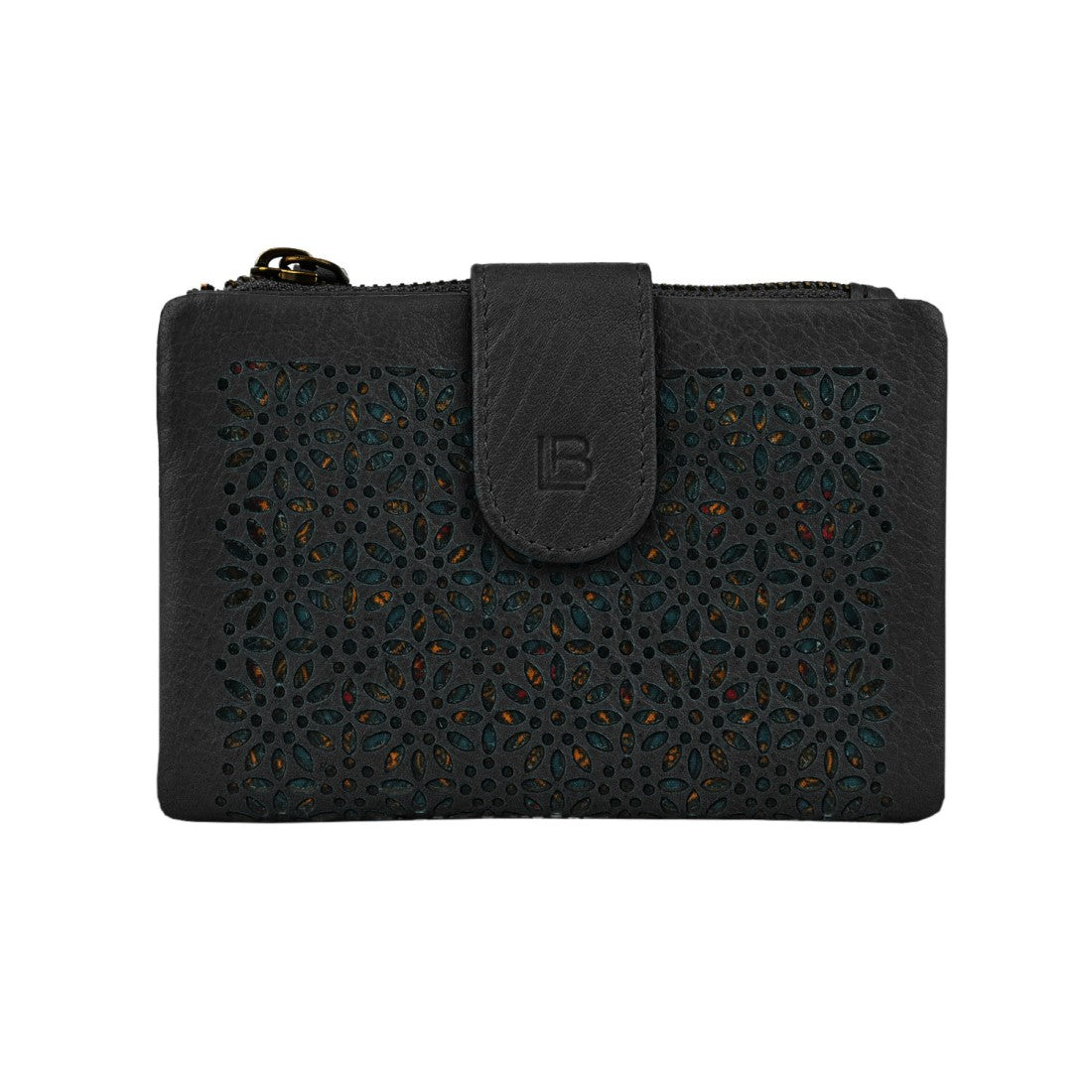 Portafoglio Donna in Pelle Traforata – 14x10x3 cm