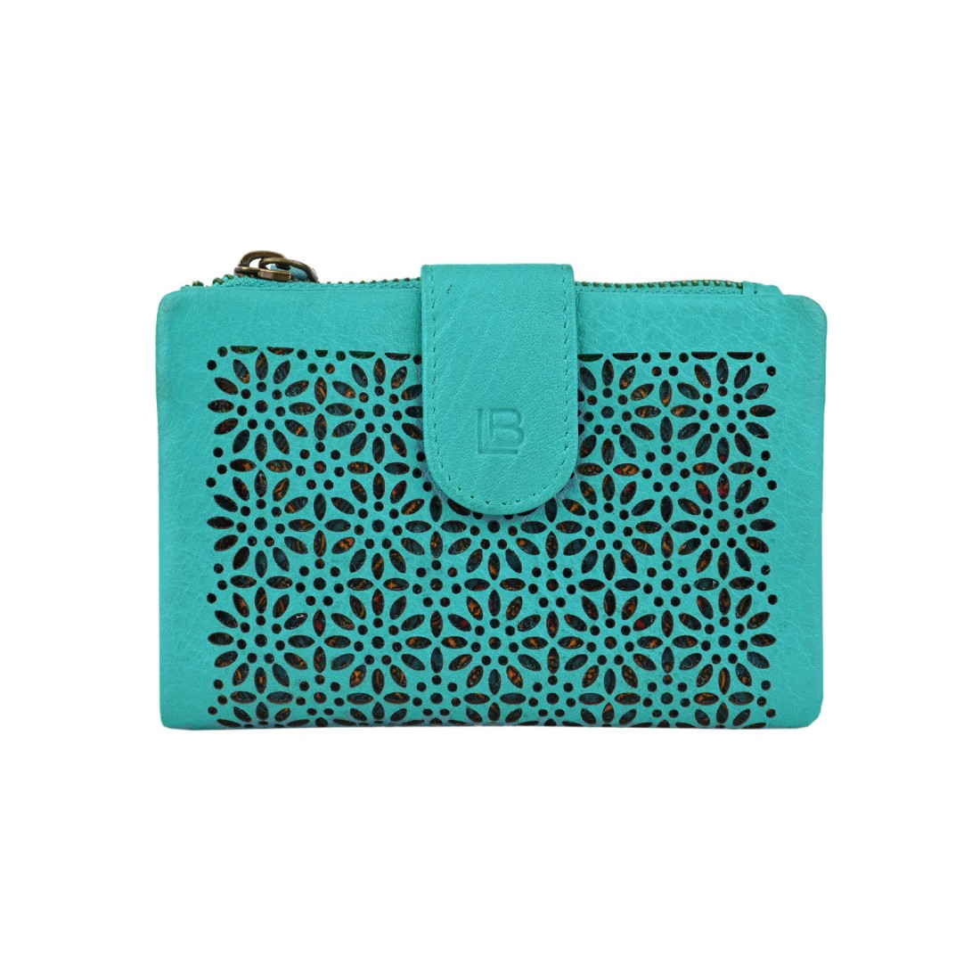 Portafoglio Donna in Pelle Traforata – 14x10x3 cm