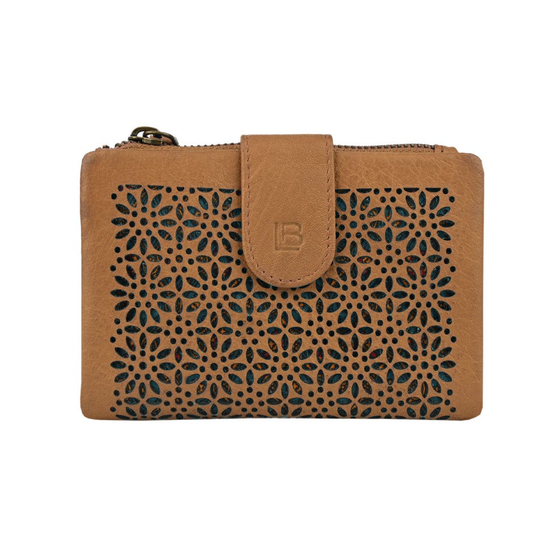 Portafoglio Donna in Pelle Traforata – 14x10x3 cm