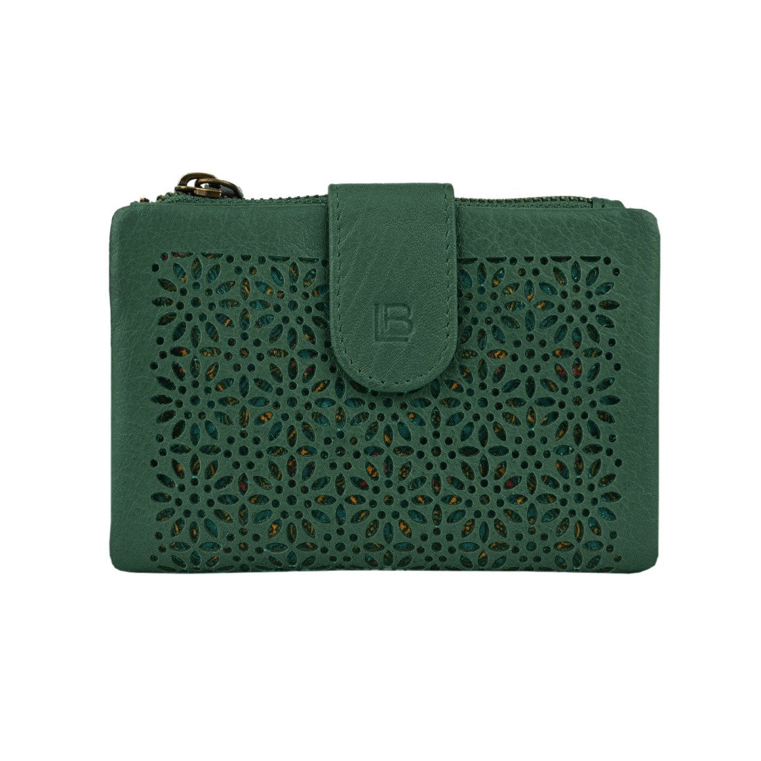 Portafoglio Donna in Pelle Traforata – 14x10x3 cm