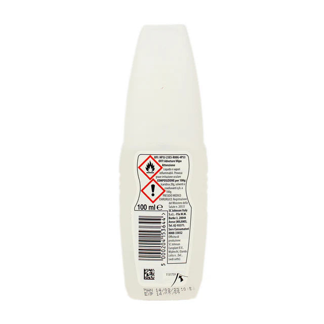 Off! Adventure Insetto Repellente Contro Zanzare, Zecche E Tafani Vapo 100 ml