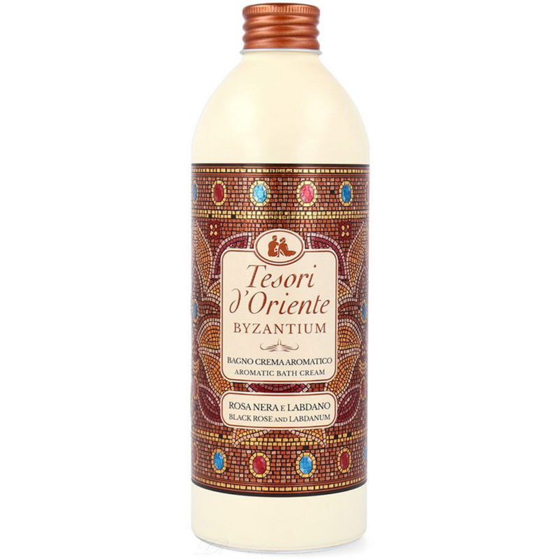 Tesori d'Oriente Bagno Crema Aromatico Byzantium Rosa Nera e Labdano 500ml