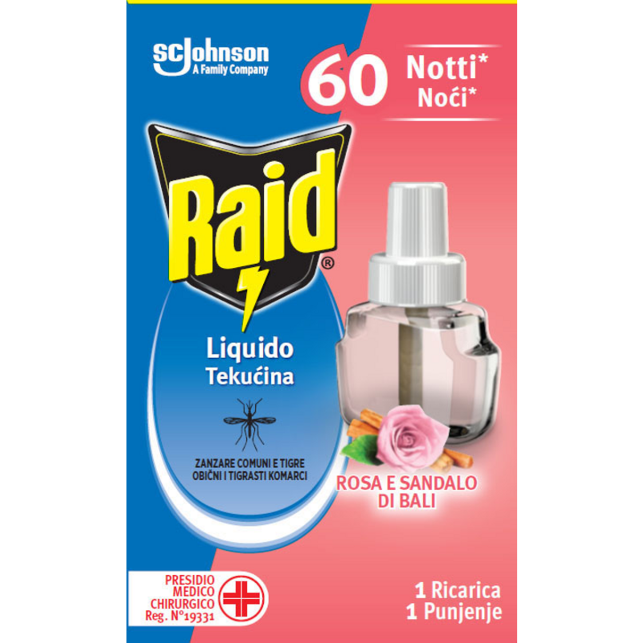 Raid Ricarica Liquida 60 Notti Rosa E Sandalo di Bali