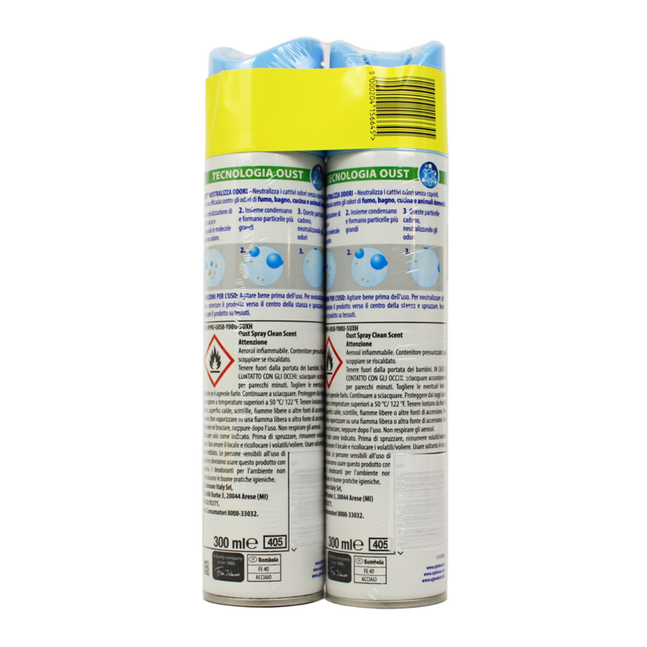 Oust Elimina Odori Spray 2 Pezzi Da 300 ml