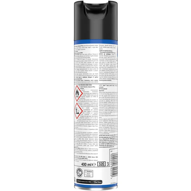 Raid Insetticida Spray Mosche e Zanzare Plus Azione Rapida Fiori D'Arancio 400 ml