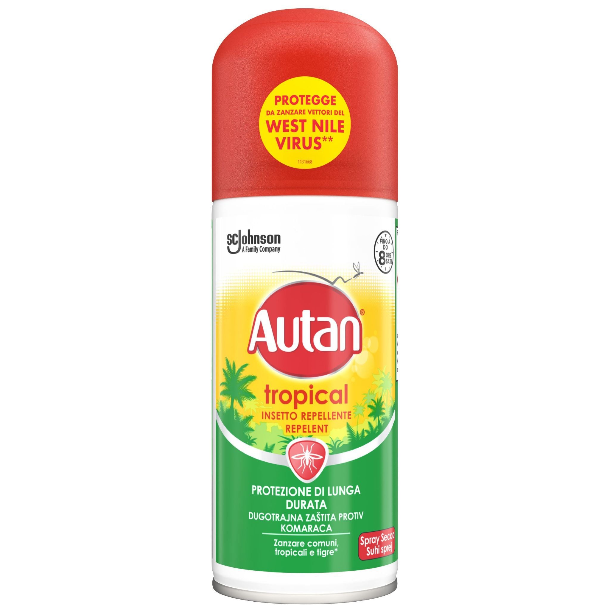 Autan Tropical Spray Secco Repellente Insetto 8H 100 ml