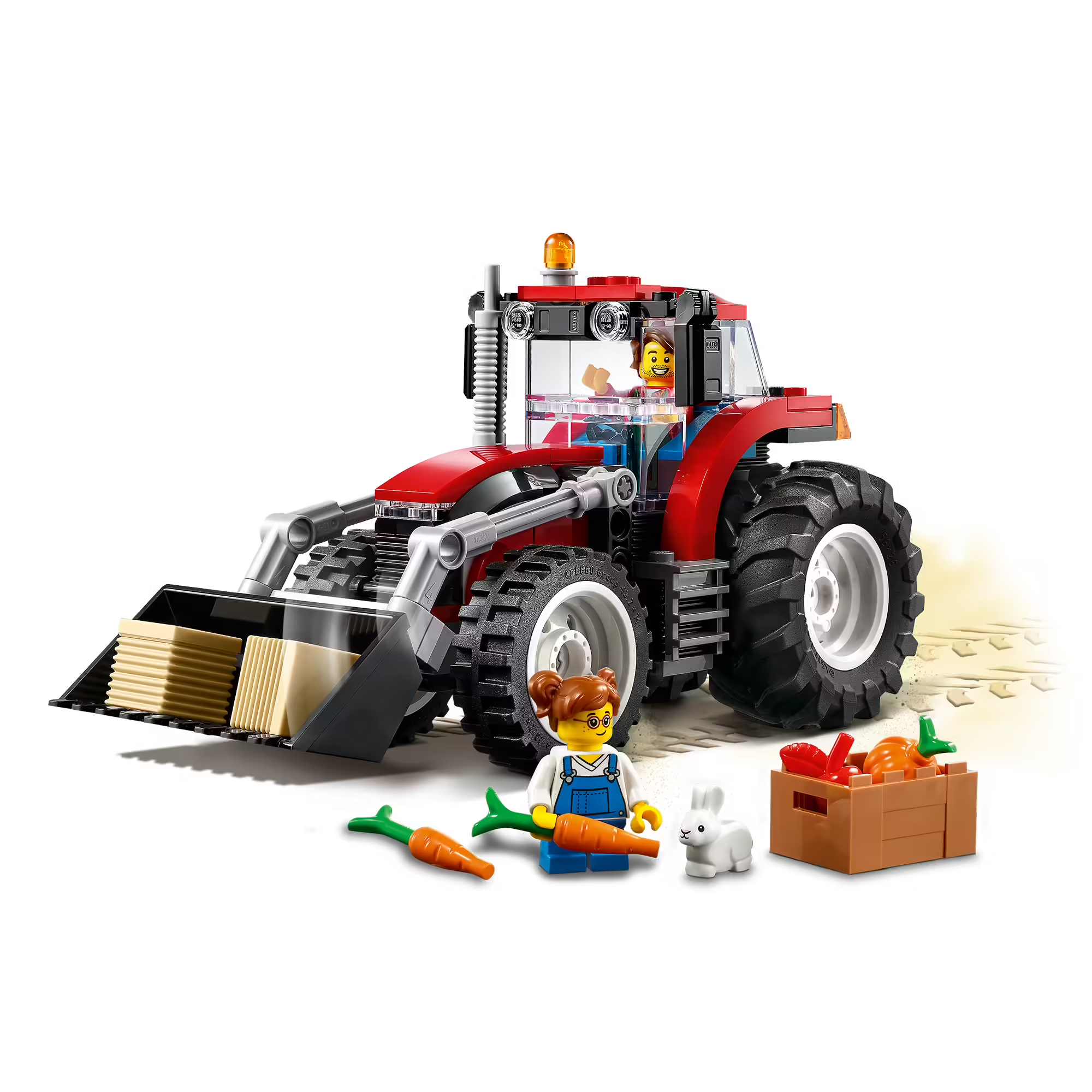 Lego City 60287 traktor, játékjárművel, állati és minifigurával.