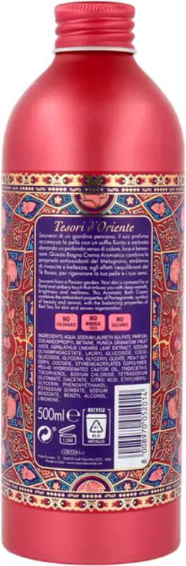 Tesori d'Oriente Bagno Crema Aromatico Persian Dream Melograno e Tè Rosso 500ml