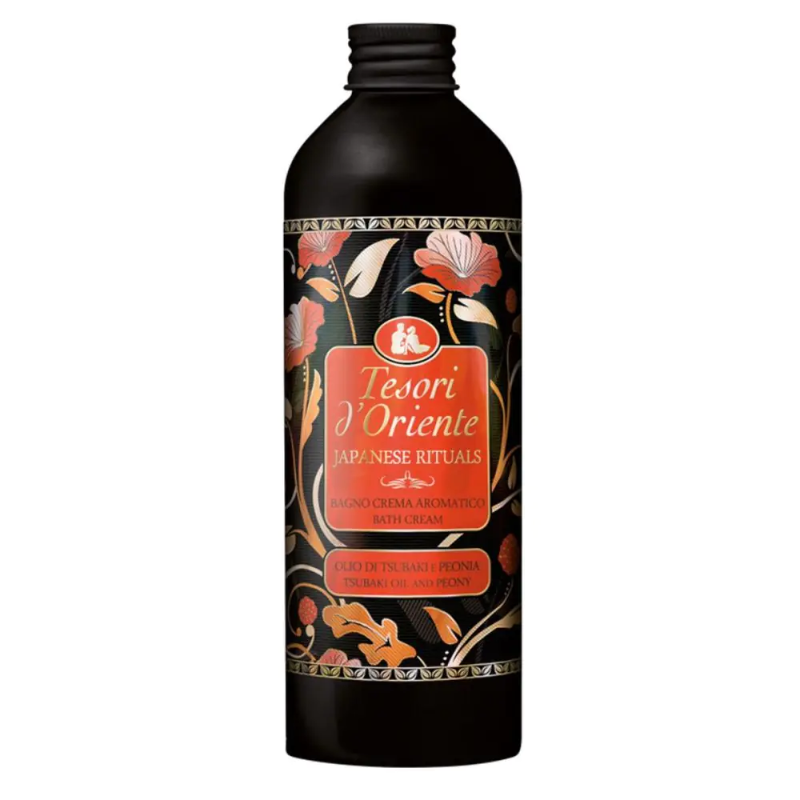 Tesori d'Oriente Bagno Crema Aromatico Japanese Rituals Olio di Tsubaki e Peonia 500ml