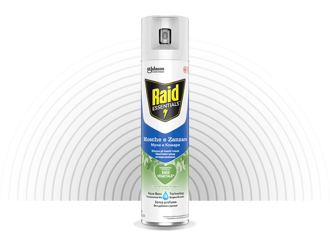 Raid Insetticida Essentials Mosche & Zanzare Spray 400 ml