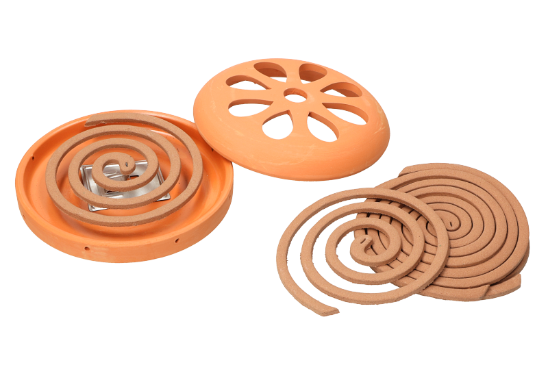 Set 6 Spirali Antizanzare alla Citronella con Vaso in Terracotta