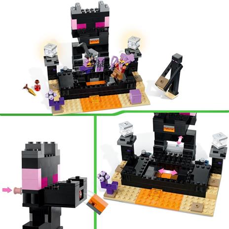 LEGO Minecraft 21242 The End Arena Playset da Battaglia con Lava Ender Drago