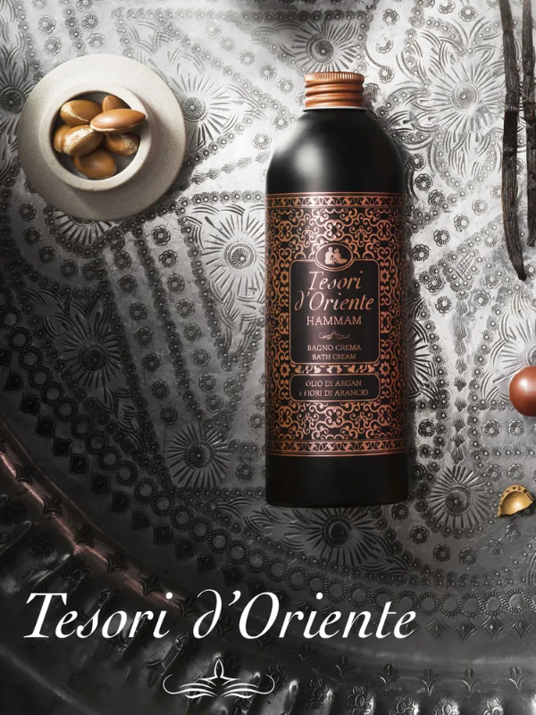 Tesori d'Oriente Bagno Crema Aromatico Hammam Olio di Argan e Fiori di Arancio 500ml