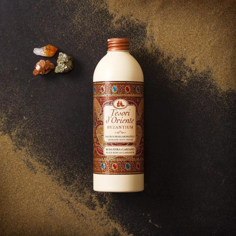 Tesori d'Oriente Bagno Crema Aromatico Byzantium Rosa Nera e Labdano 500ml