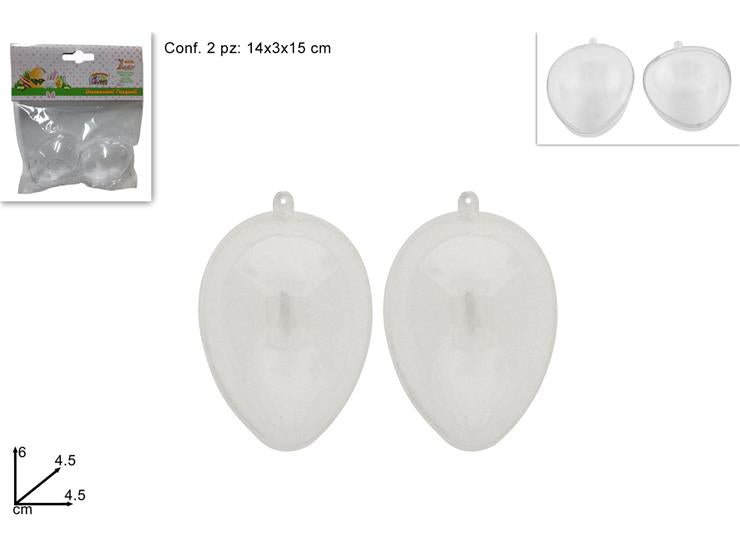 Uova di Plastica Apribili 6 cm (2 PZ) – Ideali per Pasqua e Artigianato