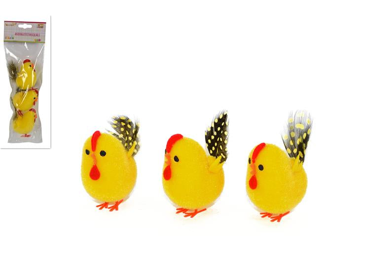 Set 3 Galline Decorative - Perfette per Pasqua e Decorazioni Fai-da-Te