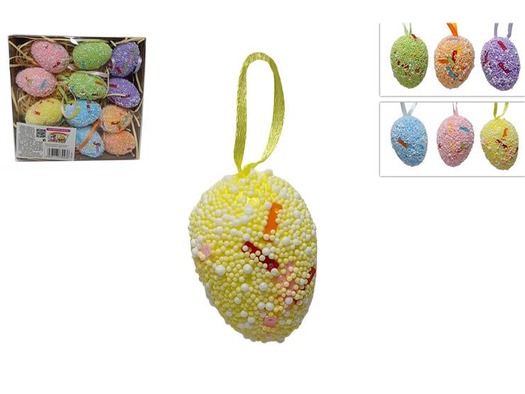 Set 12 Uova Appendini Decorativi – Perfetti per Alberi di Pasqua e Allestimenti