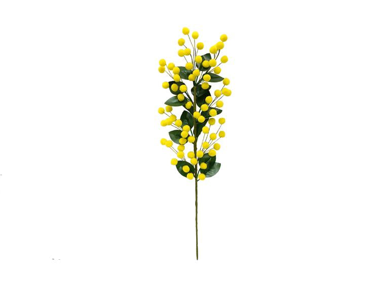 Ramo di Mimosa Decorativo - 53 cm - Fiori Artificiali Realistici