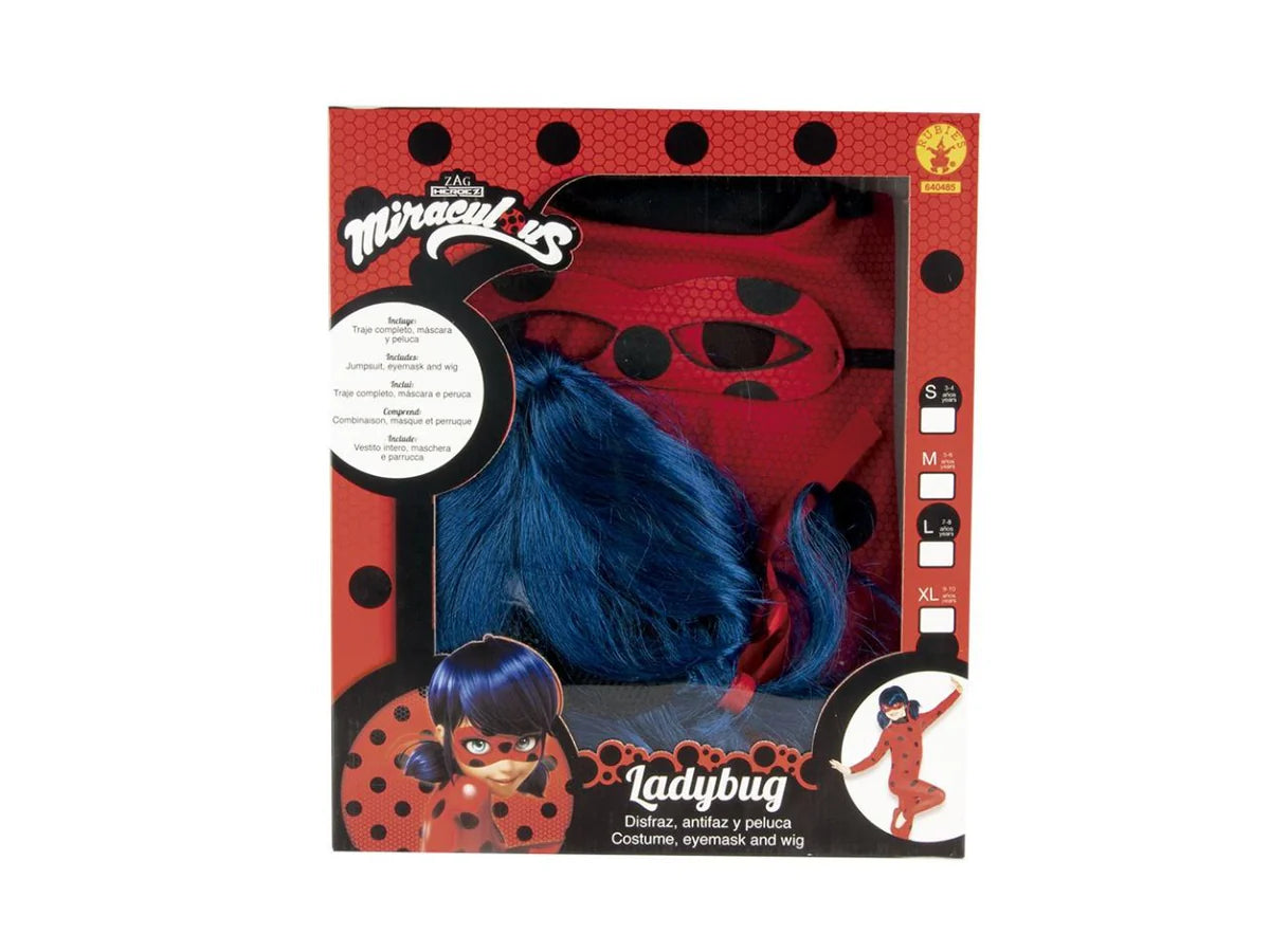 Costume Miraculous Ladybug In Scatola Taglia M 5-6 Anni