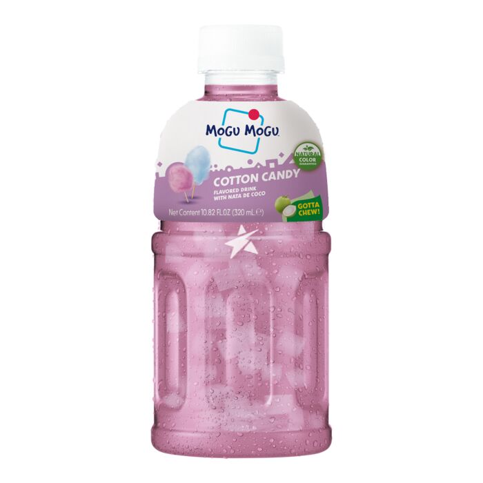 MOGU MOGU Bevanda al Gusto di Zucchero Filato con Pezzi di Nata di Coco 320 ml